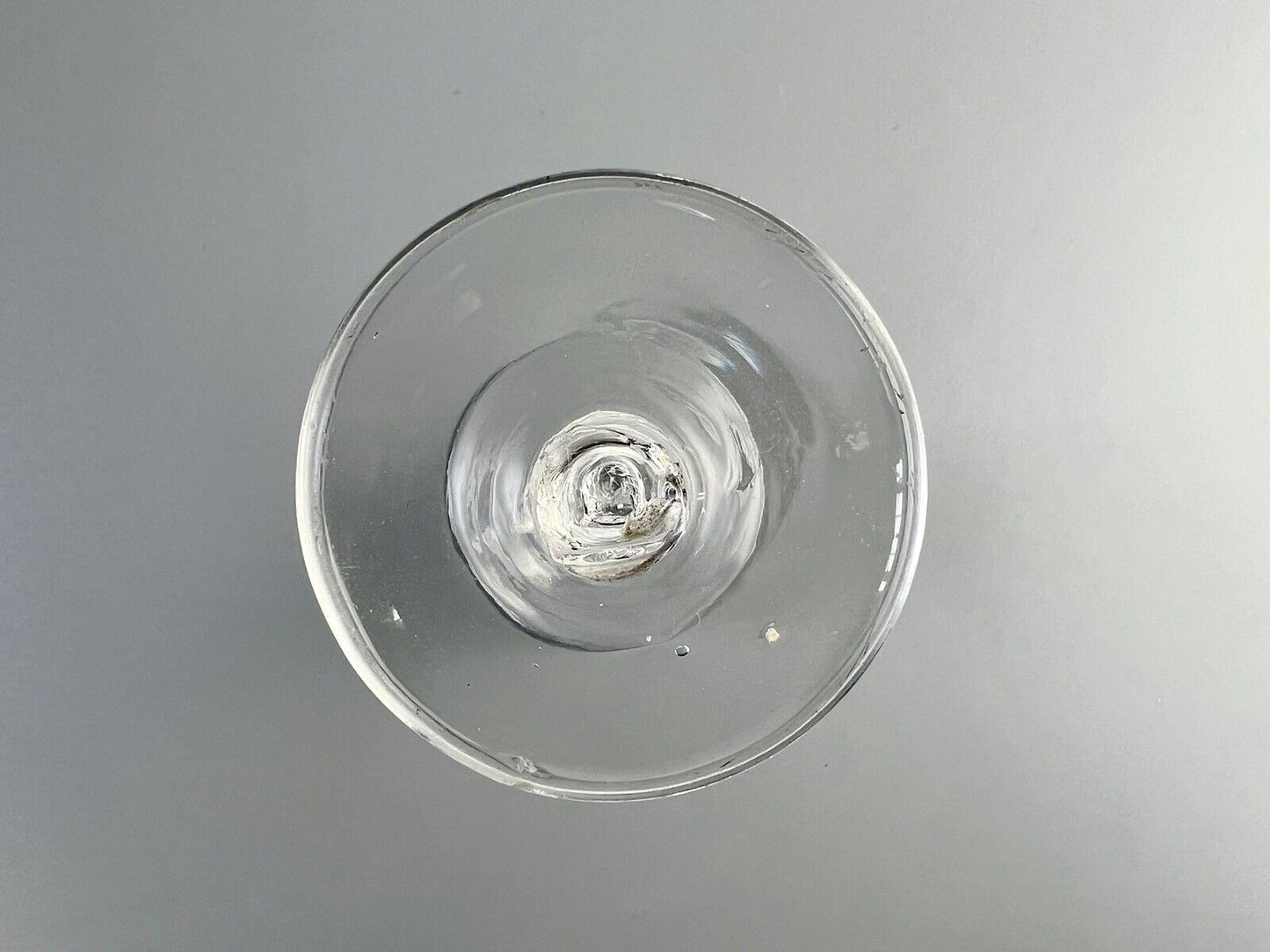 A mid 18thc Pantop Georgian airtwist glass c.1750