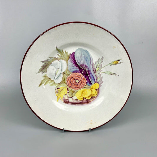 A Don Pottery 'Fine White Earthenware' dessert plate c1810. Ex-John Griffin.