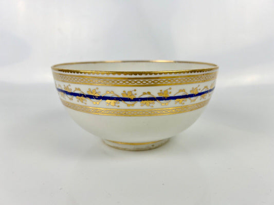 A fine Derby puce bowl in patt 86 with landscape by Zachariah Boreman c.1785-96