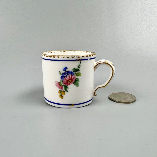 A Sèvres coffee can (gobelet litron) of the 4th size. Floral decoration. c.1770.