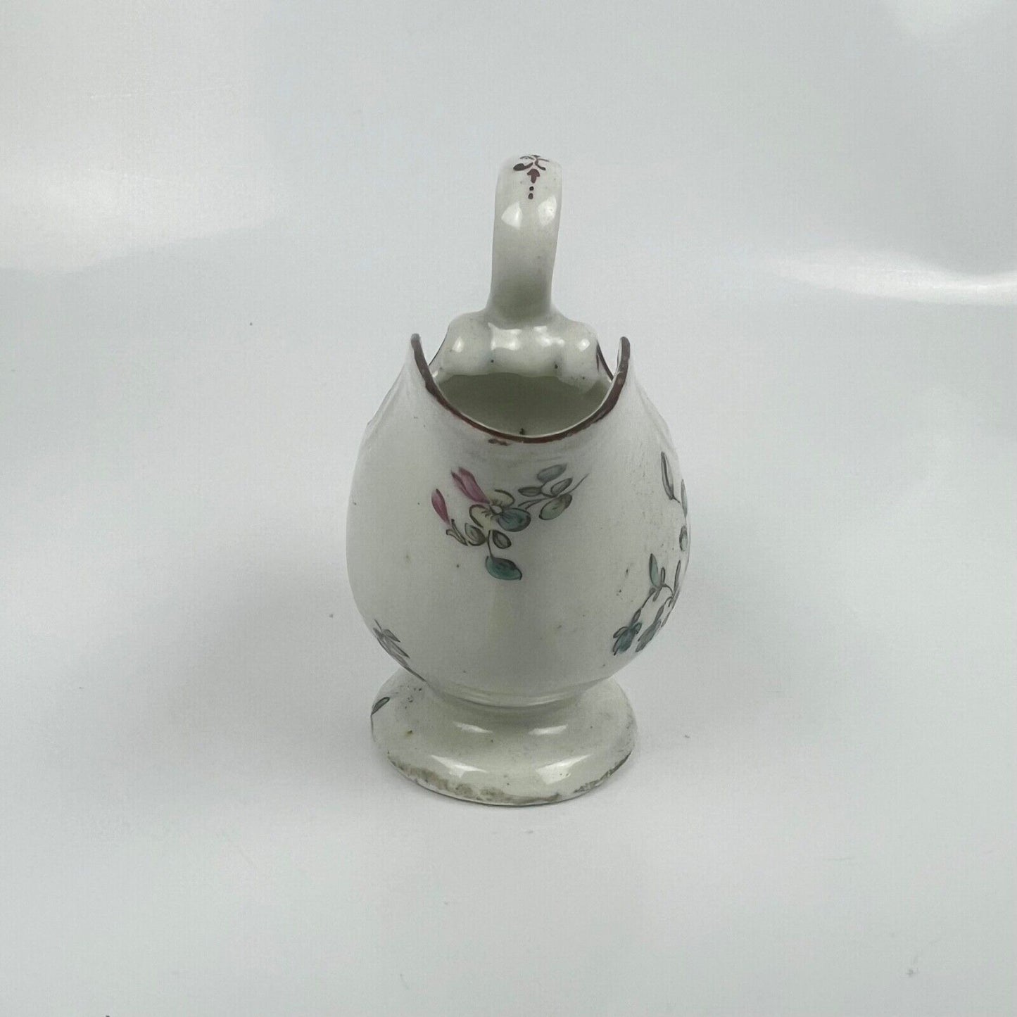 An unusual Derbyshire (Derby or Wirksworth) unrecorded creamer/sauceboat c1770