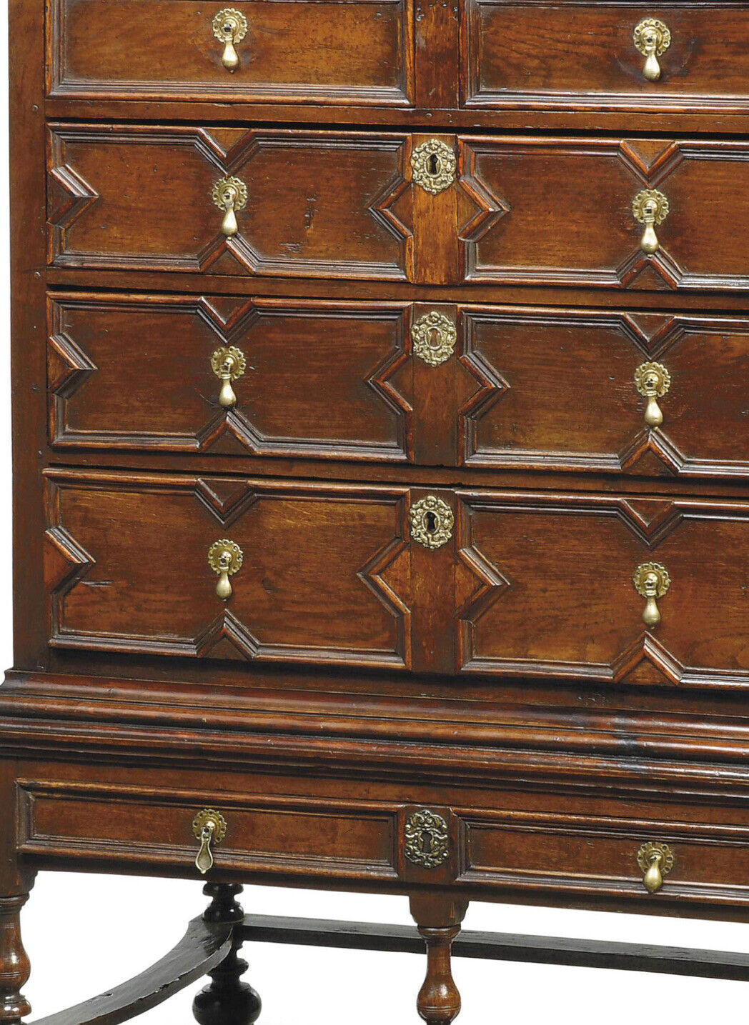 Rare And Wonderful Antique Queen Anne (c.1705) Georgian Oak Chest on Stand