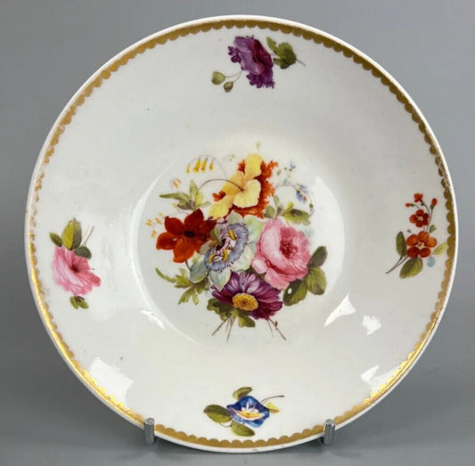 A lovely early 19thc Derby saucer painted by Moses Webster. c.1820-5