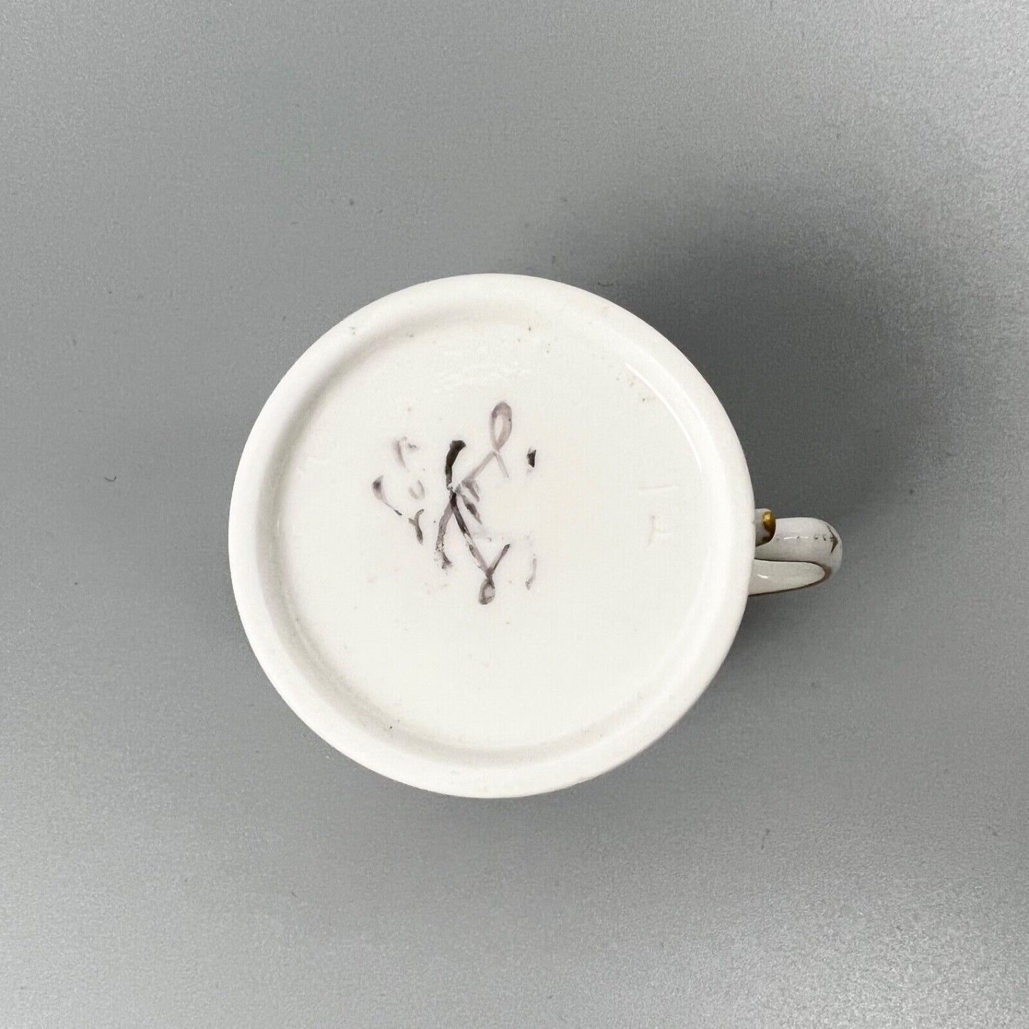 A Sèvres coffee can (gobelet litron) of the 4th size. Floral decoration. c.1770.