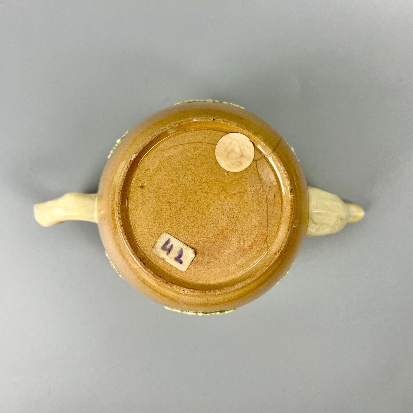 Whieldon-style Staffordshire sprigged teapot and associated cover c.1745-50