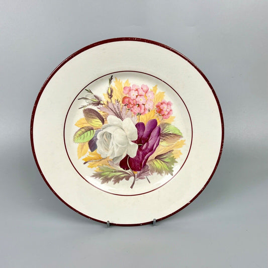 A Don Pottery 'Fine White Earthenware' dessert plate c1810. Ex-John Griffin.