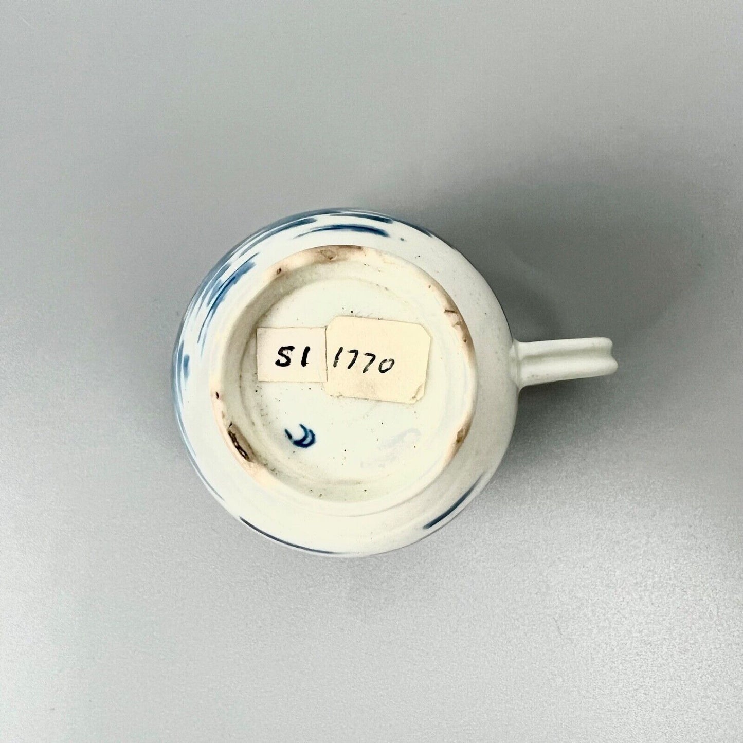 A 1st Period Worcester 'Rock Strata Island' coffee cup. c1770-5