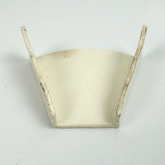 A c.1780-90 creamware asparagus server of trapezoid form with scalloped edges.
