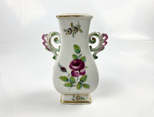 A Chelsea two-handled Gold Anchor vase in archaic chinese style c.1765