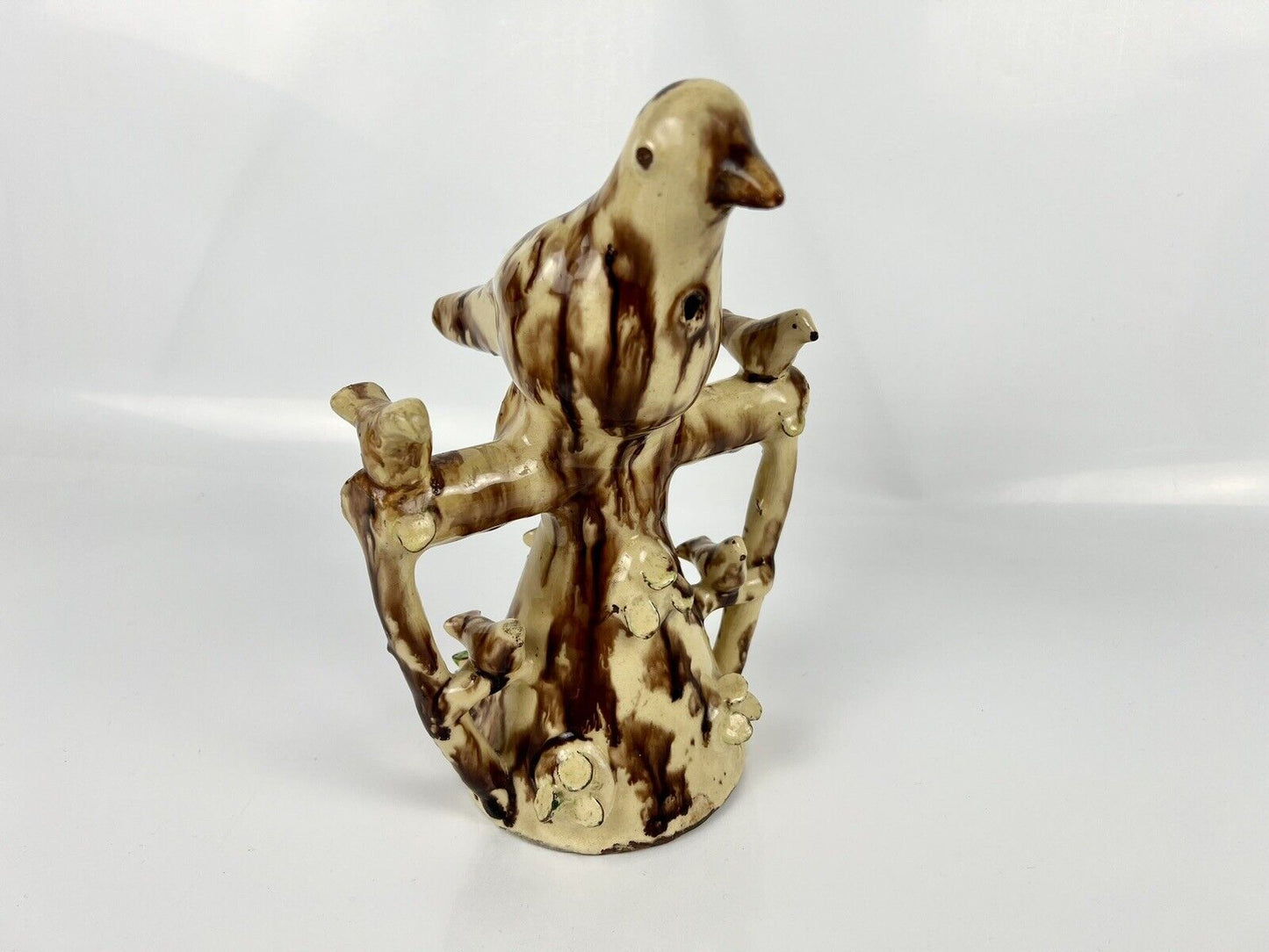A rare large Halifax slipware bird whistle c.1800-20