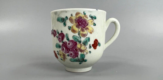 A late 18thc Philip Christian coffee cup painted by the Dot Rose painter #4
