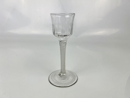 A Single Series Opaque Twist Wine Glass c.1760