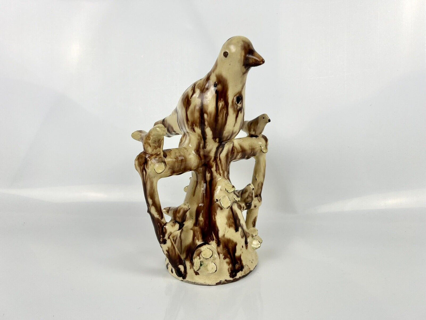 A rare large Halifax slipware bird whistle c.1800-20