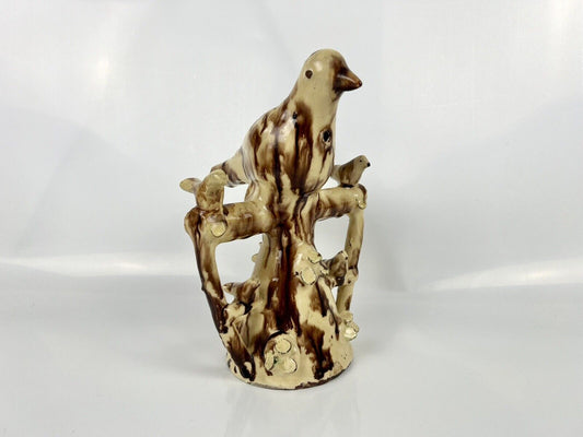 A rare large Halifax slipware bird whistle c.1800-20