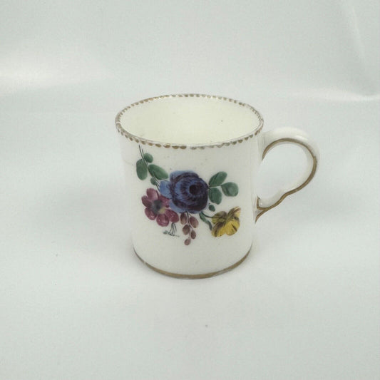 A Sèvres coffee can (gobelet litron) of the 3rd size. Floral decoration. c.1766.