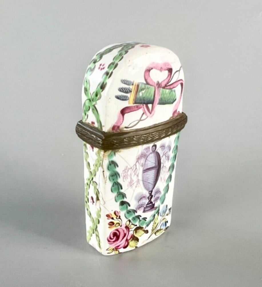A rare c1775 Birmingham/South Staffs enamel scent bottle case