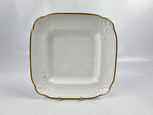 A Swansea porcelain moulded dessert dish with indented corners c.1815-20