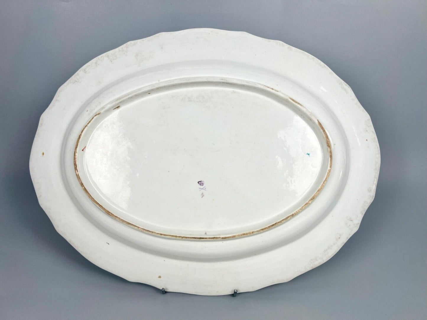 A unique Derby platter 1790 painted as a replacement by William Billingsley.