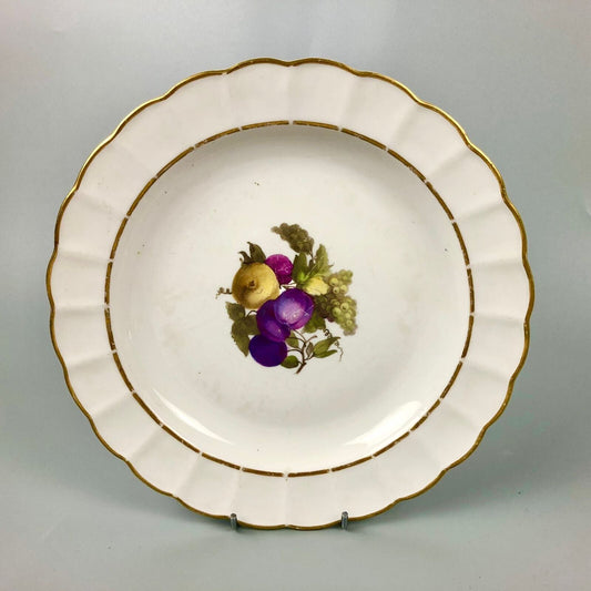 A Derby plate from the Pepper Arden Service painted by William Billingsley c1790