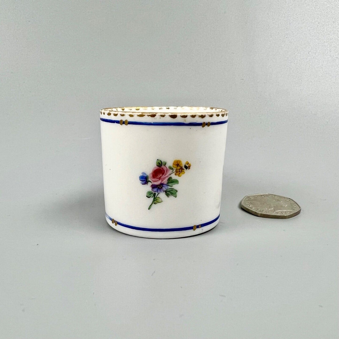 A Sèvres coffee can (gobelet litron) of the 4th size. Floral decoration. c.1770.