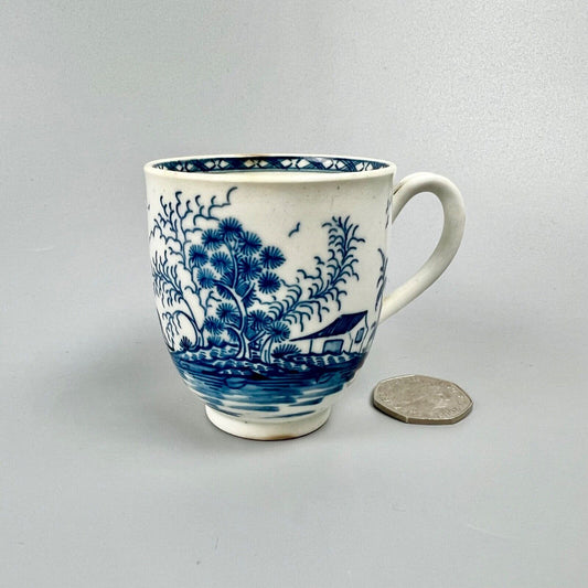 A 1st Period Worcester 'Rock Strata Island' coffee cup. c1770-5