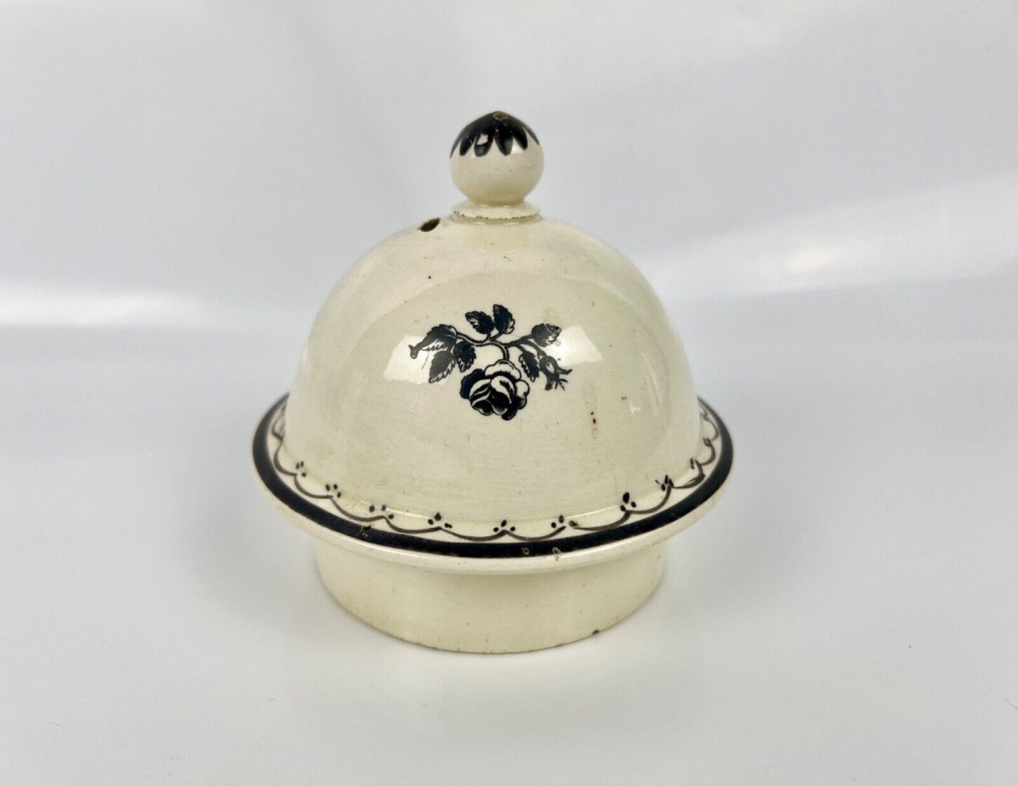 A very tall pearlware "Tea Party" pattern coffee pot c 1790. Prpbably Staffs.