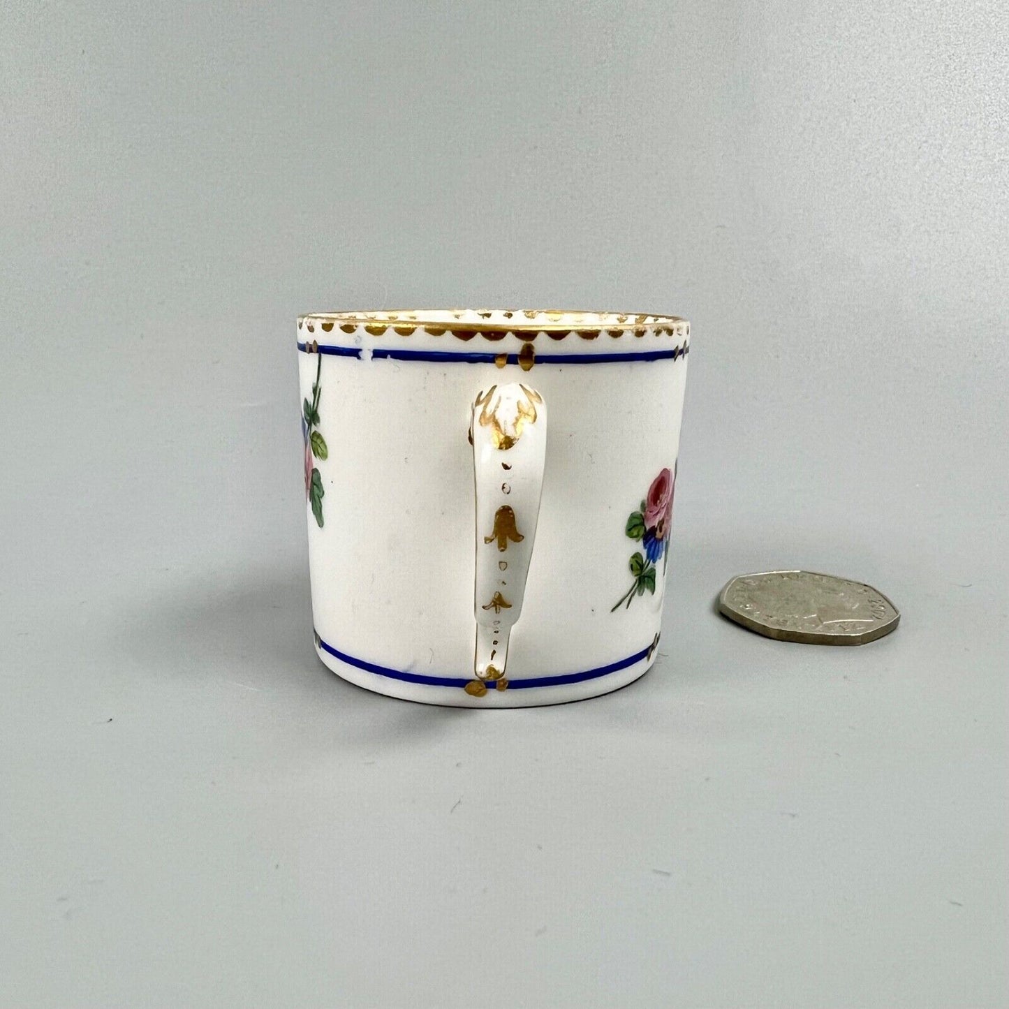 A Sèvres coffee can (gobelet litron) of the 4th size. Floral decoration. c.1770.