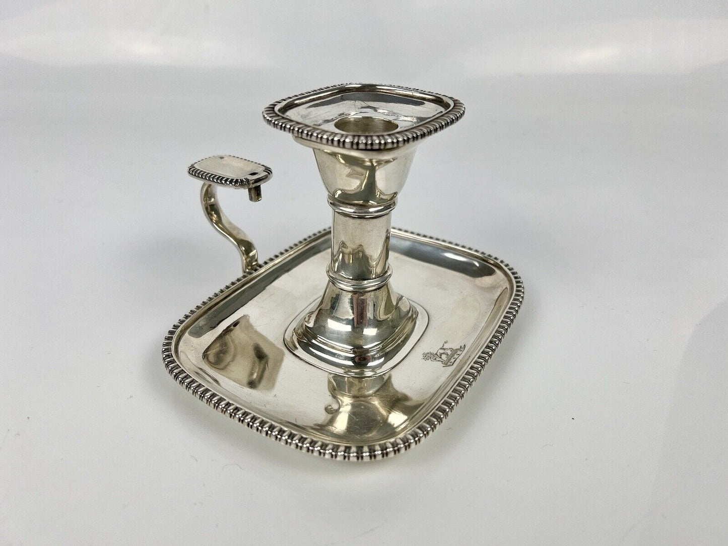 A fine Thomas Bradbury And Son silver chamberstick. London 1913.