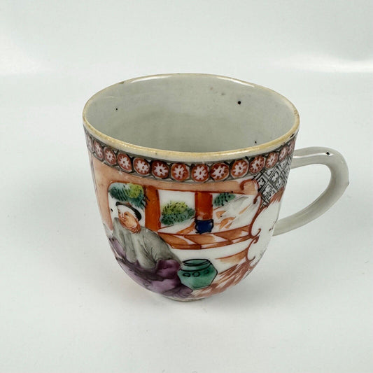 A fine 18thc Chinese mandarin pattern coffee cup c1745