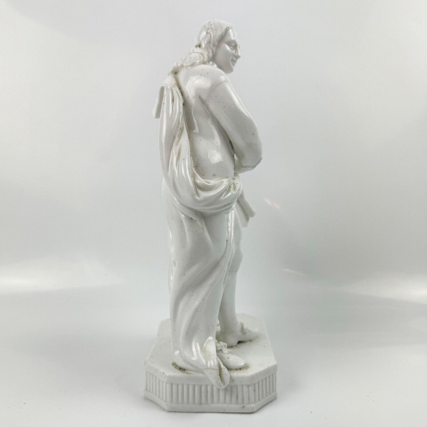 A rare white-glazed Derby porcelain figure of Milton in pattern 297 c.1790